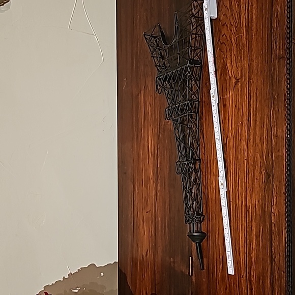 Vintage large metal Eiffel Tower Paris wall decoration hanging 25 inches - Picture 6 of 9